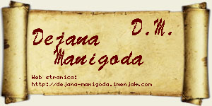 Dejana Manigoda vizit kartica